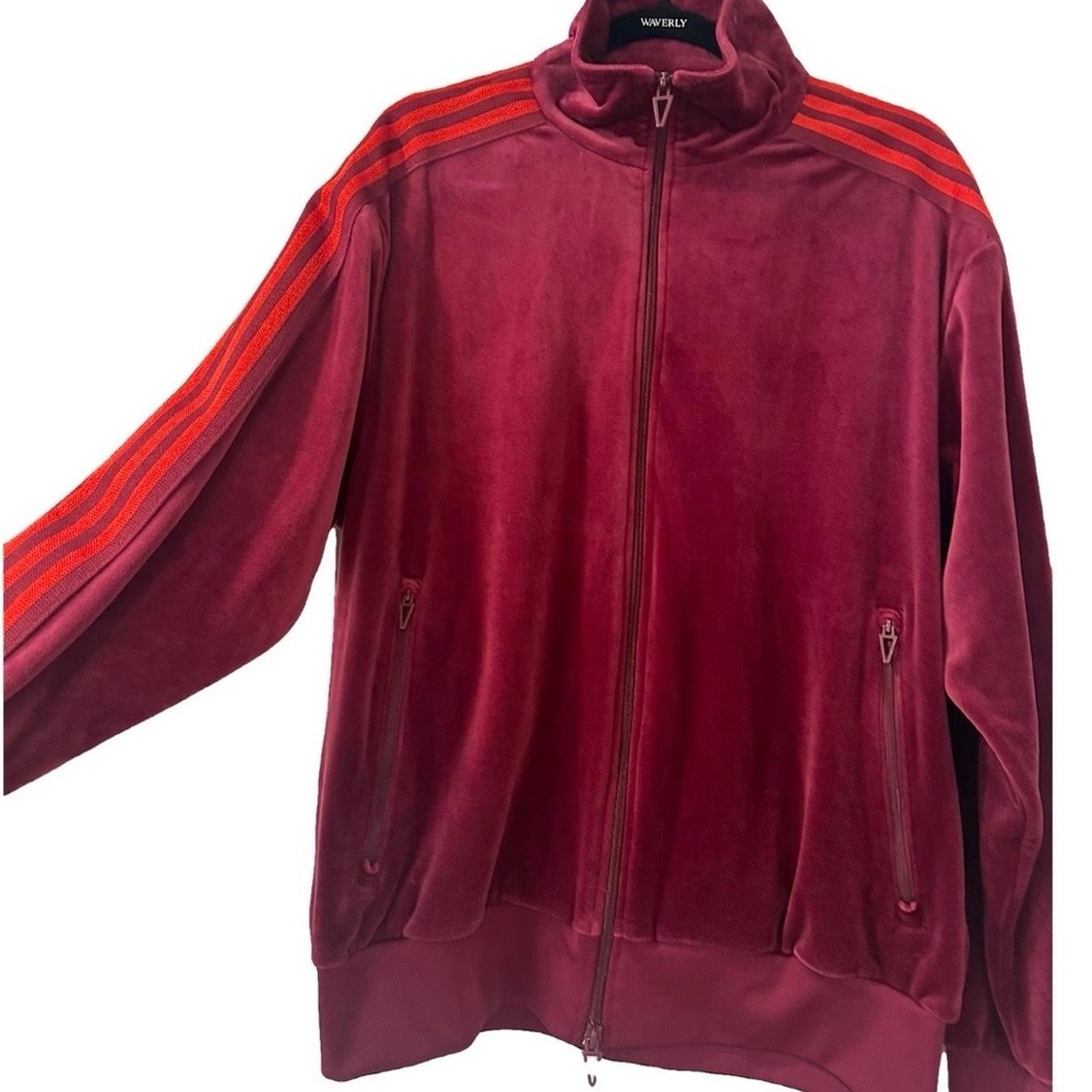 adidas x IVY PARK Maroon Velour Track Jacket